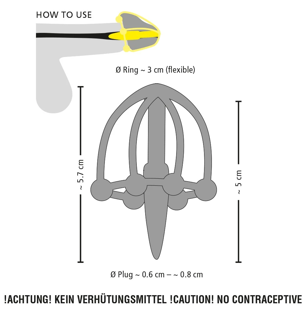 Flexibele siliconen dilator met stopperbal