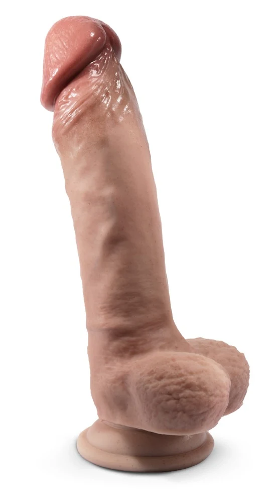 SilexD Premium Real Skin Dildo 23 cm met Zuigvoet