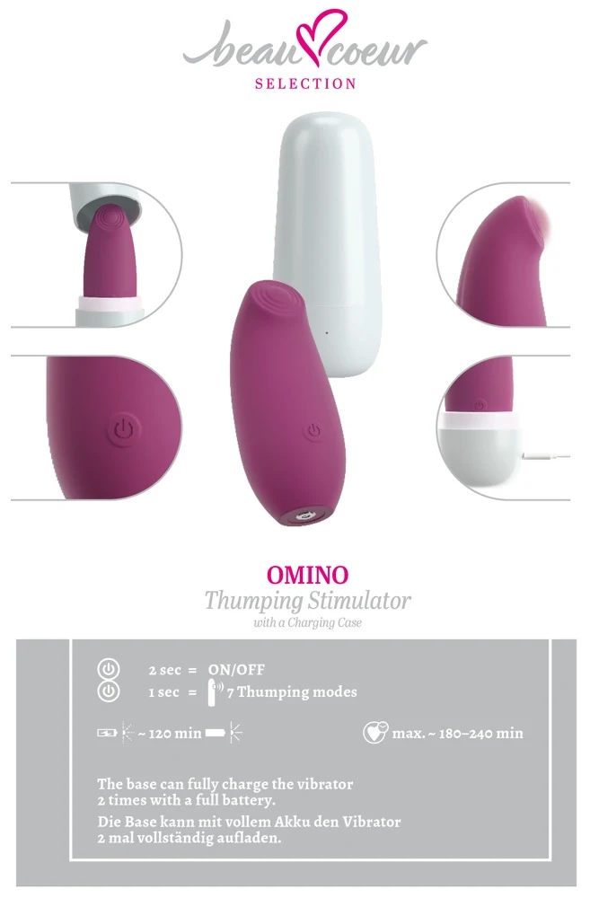 beau cœur OMINO stotende stimulator met oplaaddoosje