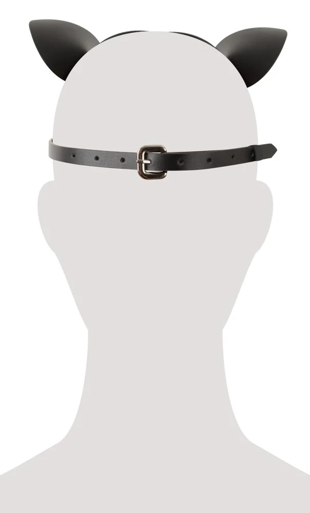 Kattenmasker van imitatieleer met oren