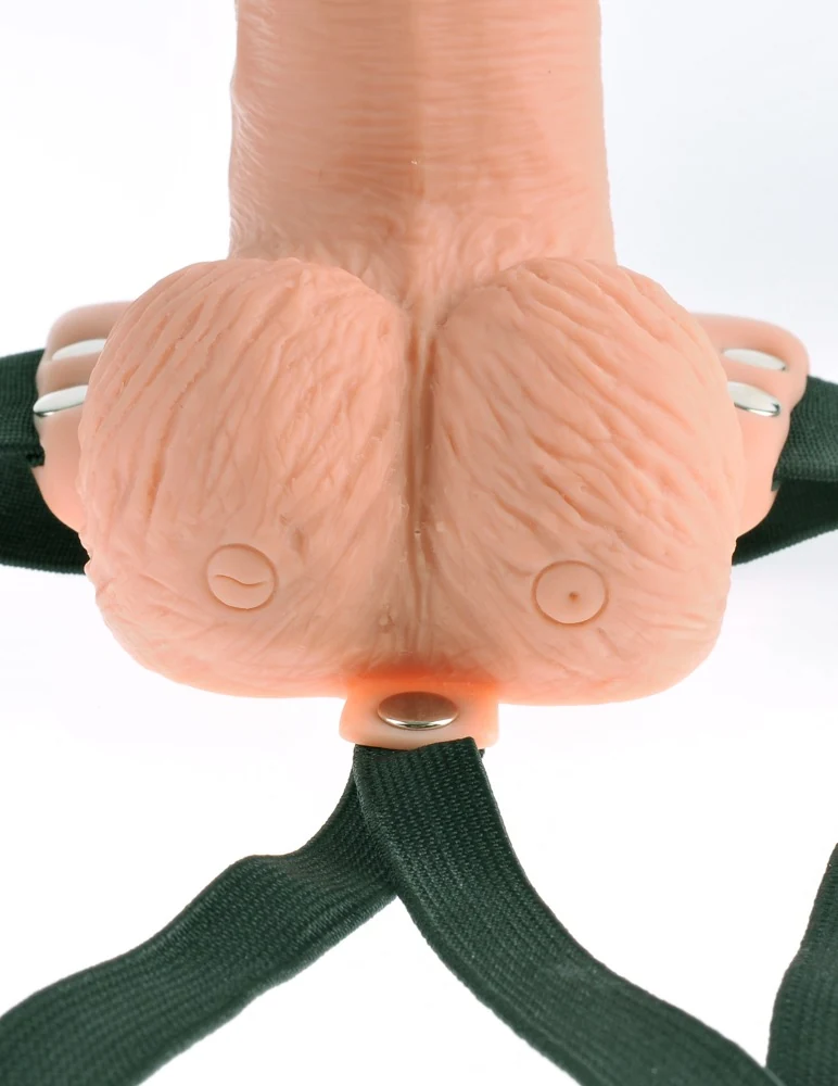 Vibrerende holle natuurvibrator met strap-on
