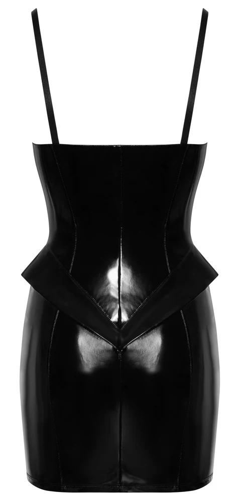 Black Level strappy mini-jurk van zwart vinyl