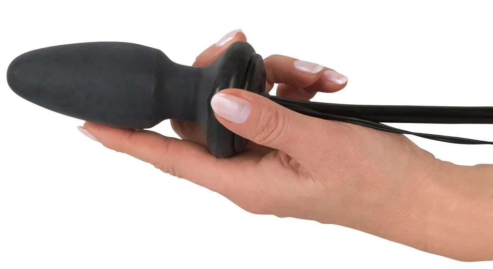 Opblaasbare vibrerende buttplug met pomp