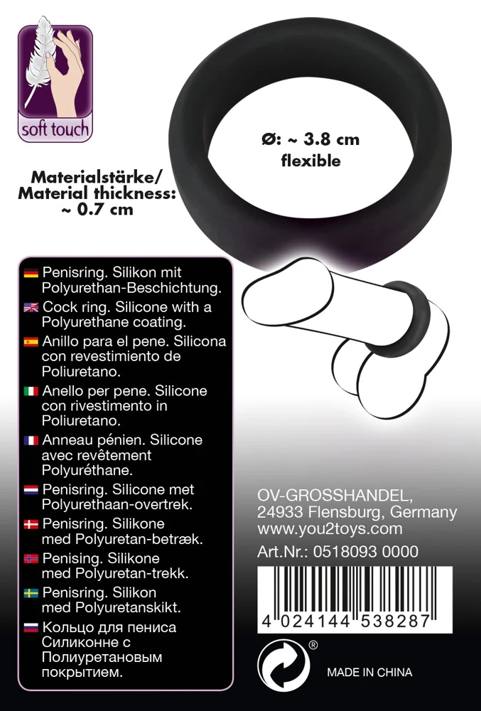 Black Velvets penisring siliconen