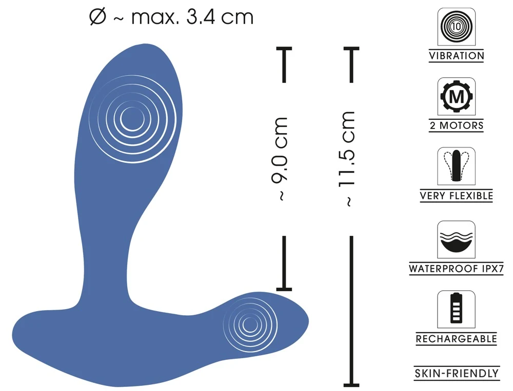 Sweet Smile flexibele anaal vibrator metallic silicone