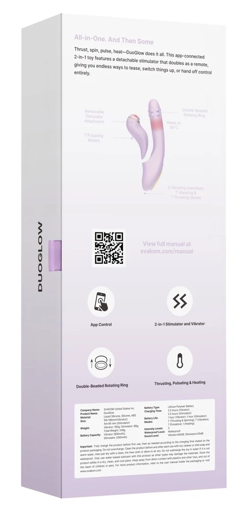 SVAKOM DuoGlow dubbele vibrator met app