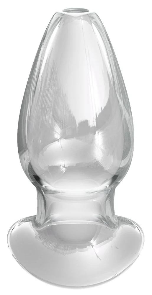 Transparante holle anaalplug van borosilicaatglas
