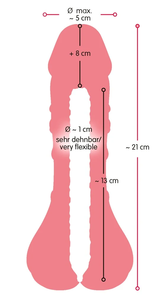 Penisvergroting sleeve en masturbator 21 cm