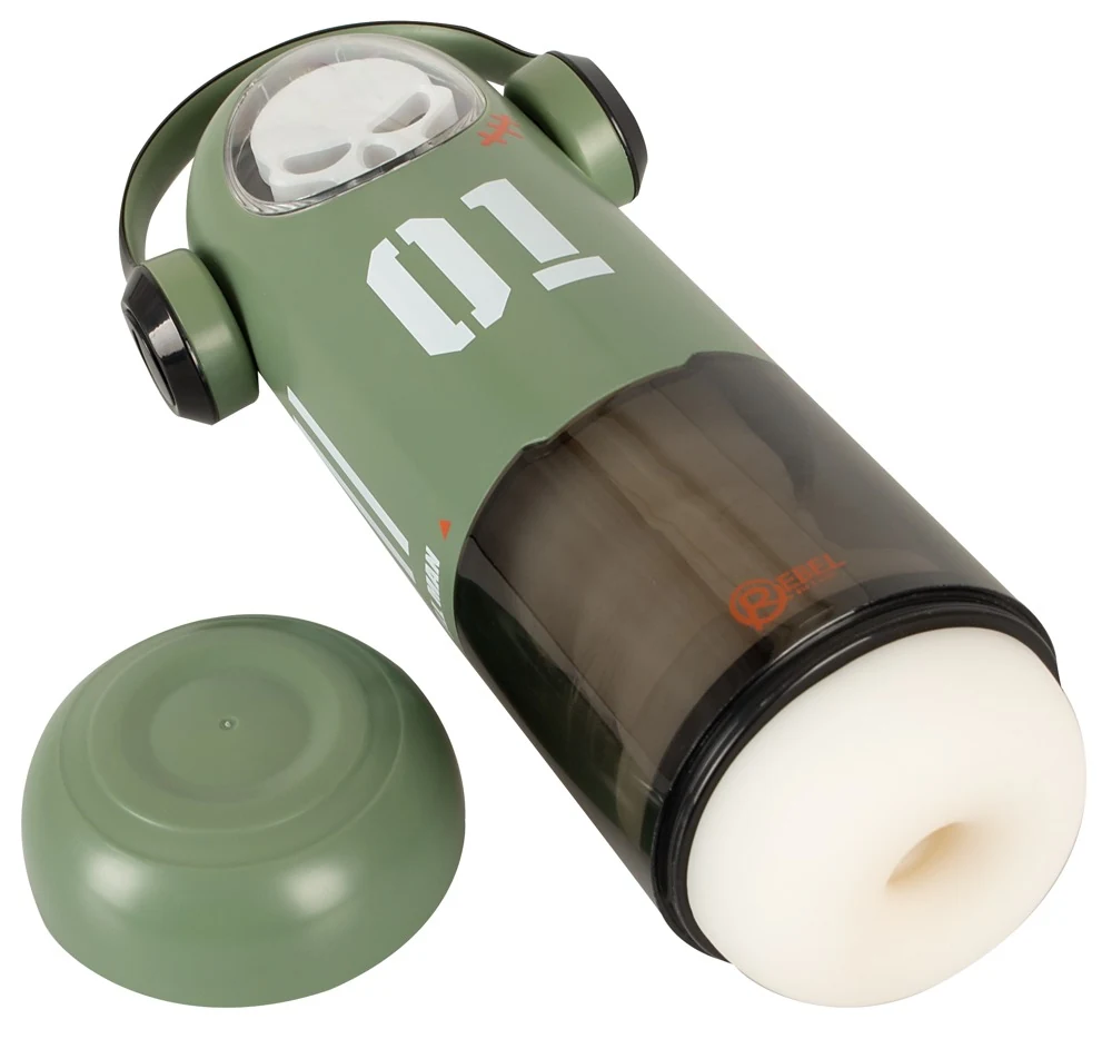 Rebel Skull masturbator met vibratie, warmte en massage