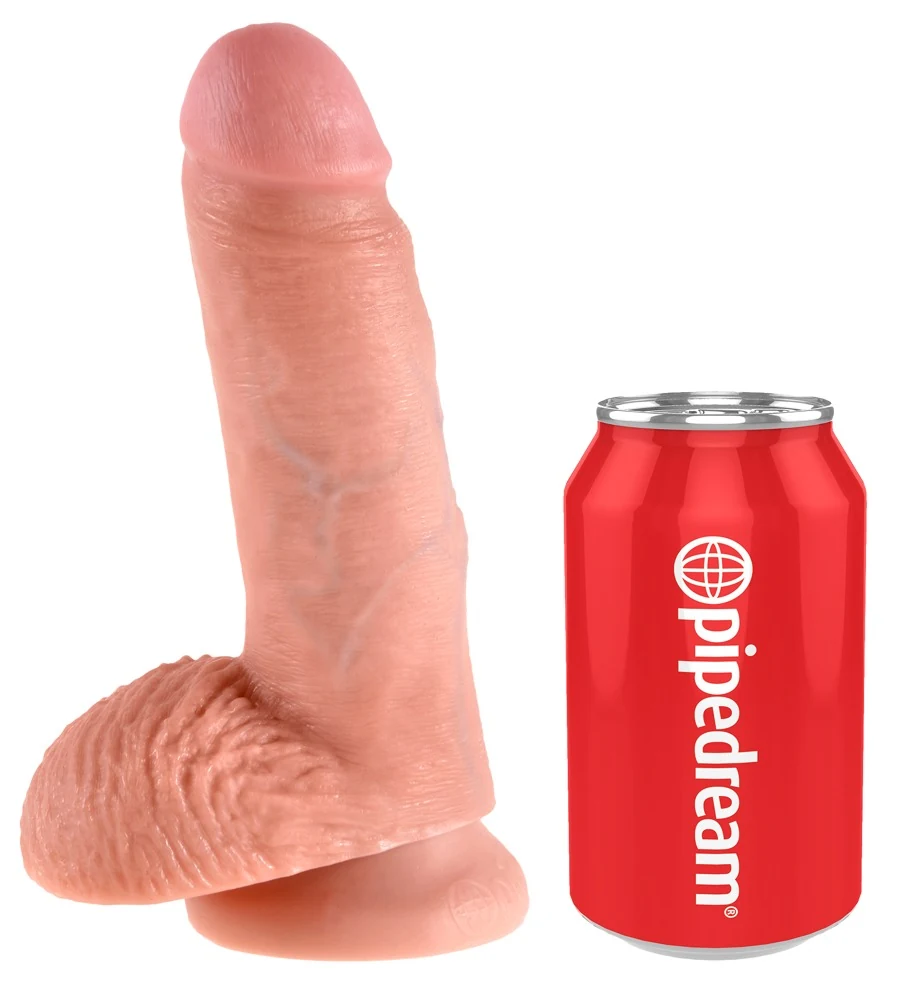 Realistische dildo met zuigvoet 17,8 cm