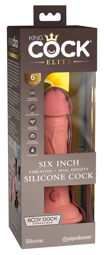 King Cock Elite Natural Vibrator 6 inch