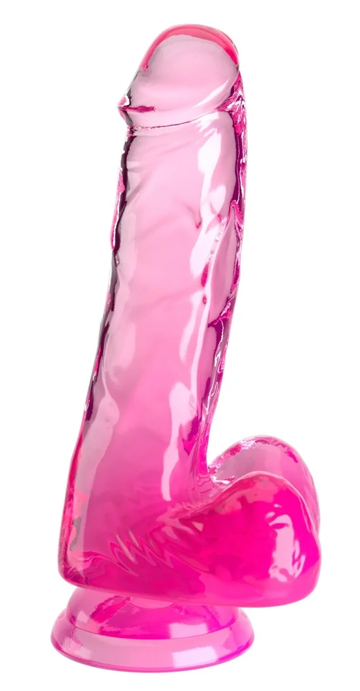 Transparante dildo met zuigvoet 17,8 cm