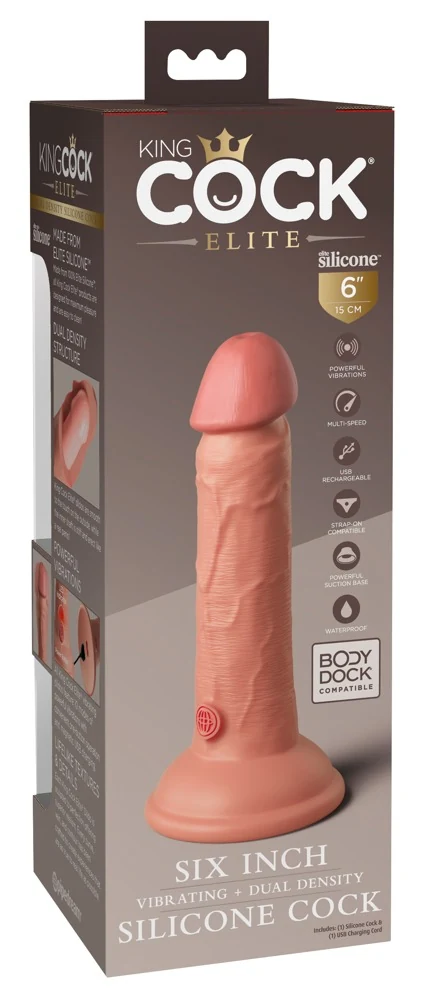 King Cock Elite Natural Vibrator 6 inch