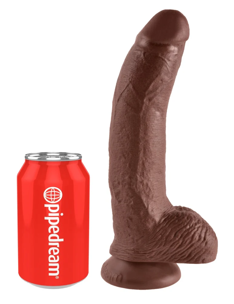 Realistische dildo met zuigvoet 22,9 cm