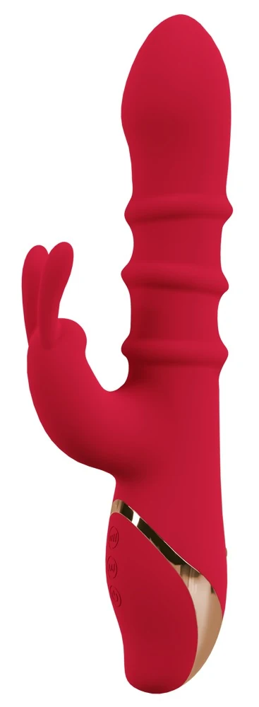 Rabbit vibrator met bewegende ringen