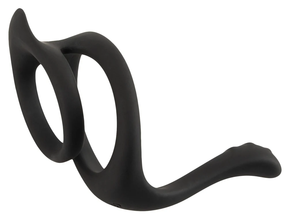 Erecto cock & ball ring met perineum stimulator