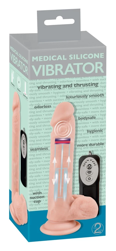 Natuurlijke vibrator met roterende en trillende stimulatie