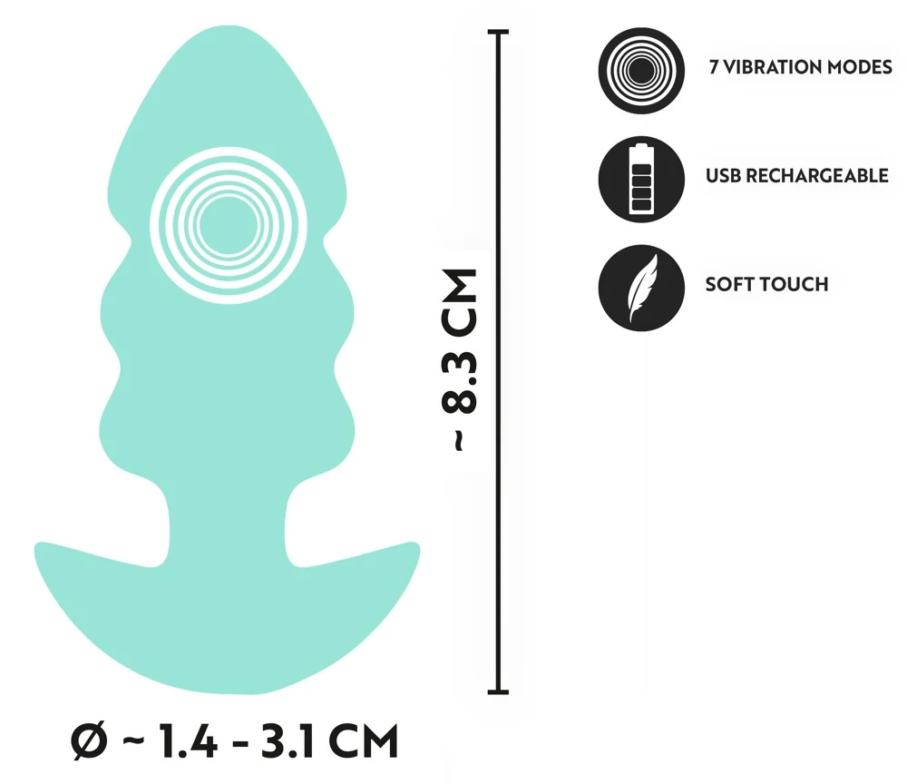 Vibrerende Mini Butt Plug Groen