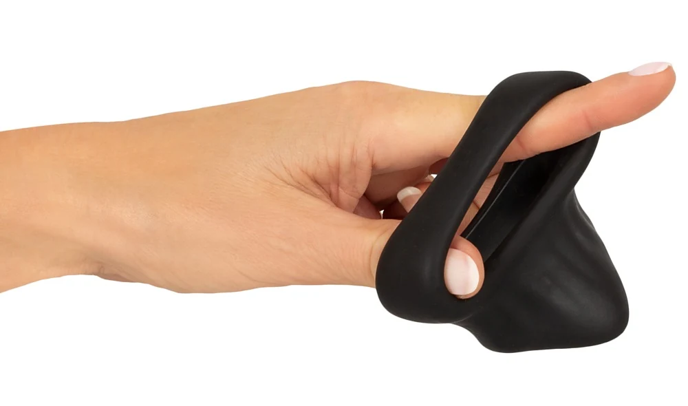 Erecto cock ring met ball stretcher