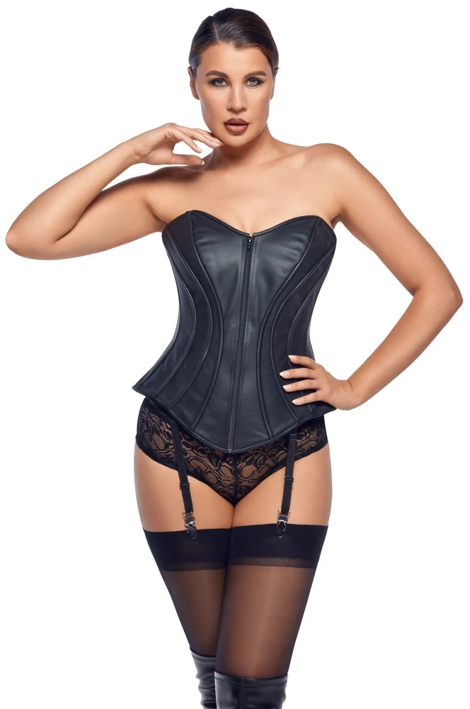 ZADO strapless leren full-bust korset