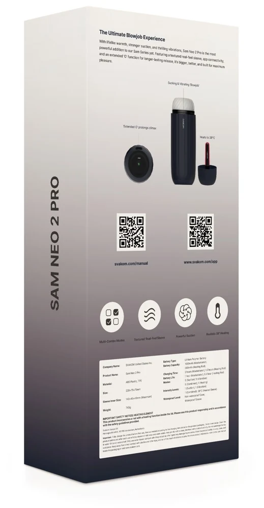 SVAKOM Sam Neo 2 Pro interactieve masturbator