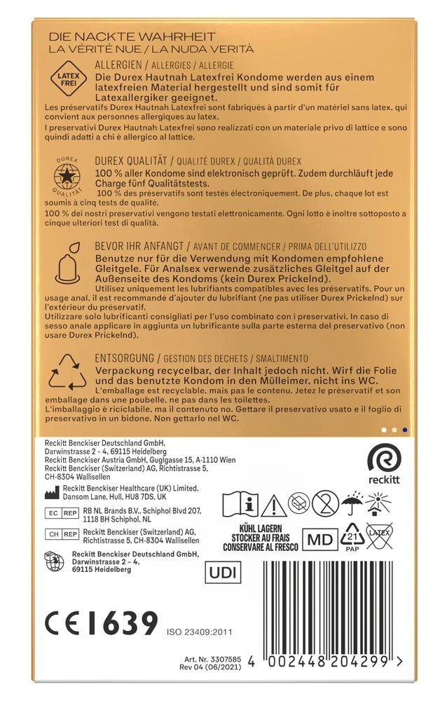 Durex Hautnah Latexfrei condooms 56 mm