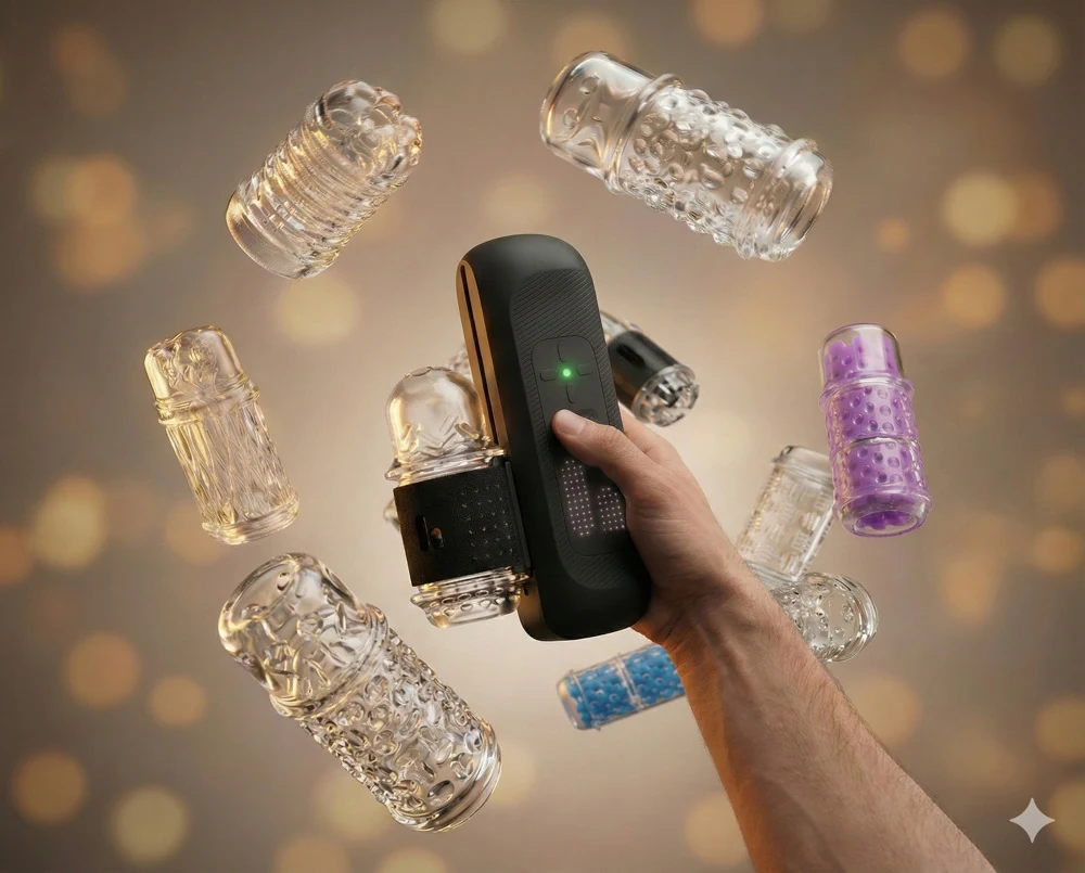 The Handy 2 masturbator met sleeve