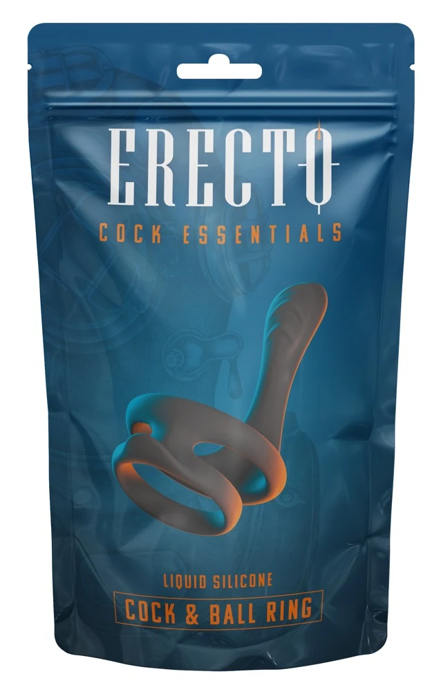Erecto cock & ball ring met perineum stimulator