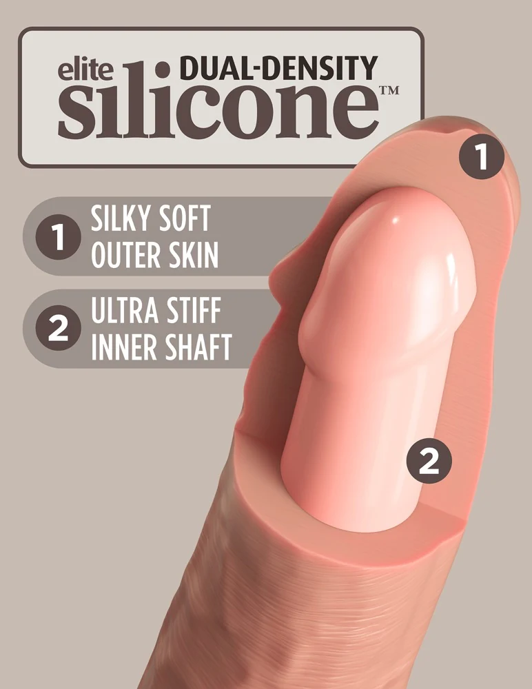King Cock Elite Natural Vibrator 8 inch