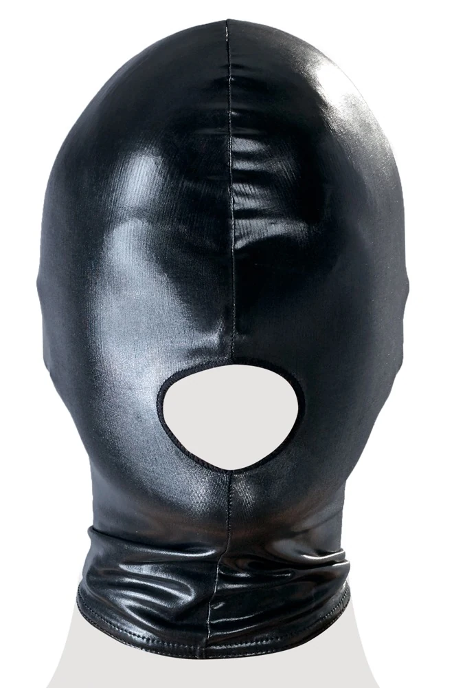 Wetlook hoofdmasker met mondopening