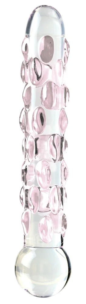 Handgemaakte glazen dildo met nopjes