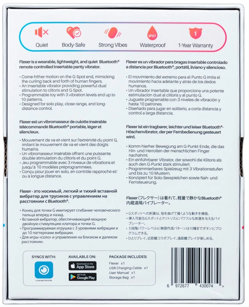 Lovense Flexer app-gestuurde dual vibrator