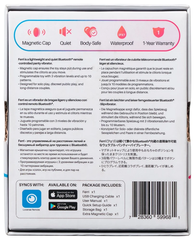 Lovense Ferri slipvibrator met app-bediening