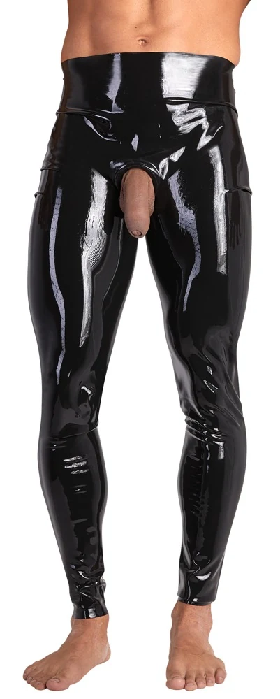 Latex legging met opening