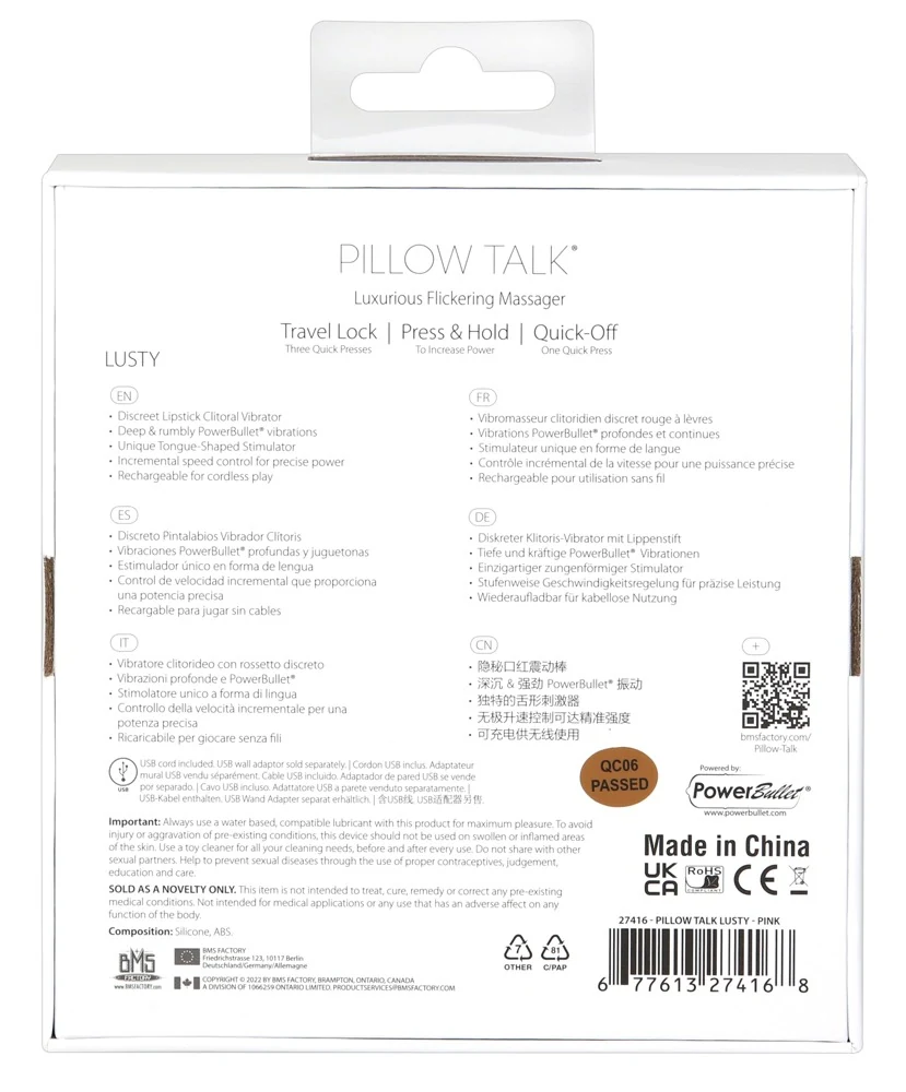 Pillow Talk Lusty minivibrator lipstick