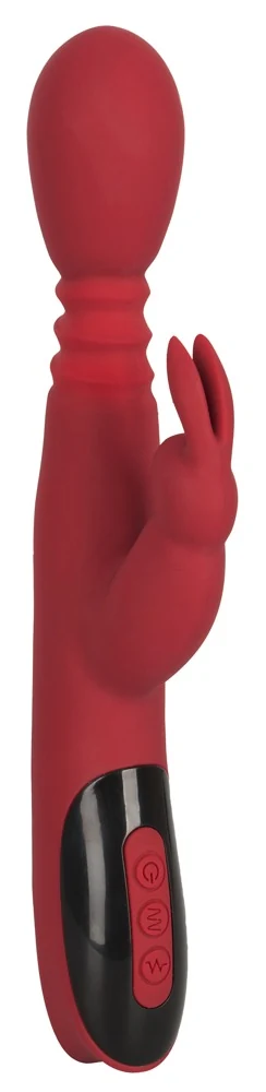 Verwarmbare rabbit vibrator rood