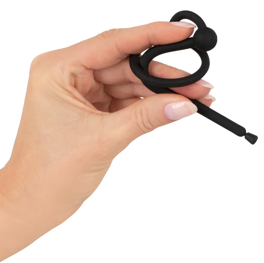 Holle siliconen penisplug met ring