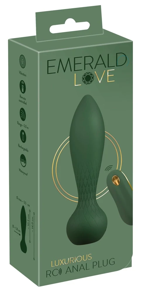 Emerald Love RC anaalplug met vibratie