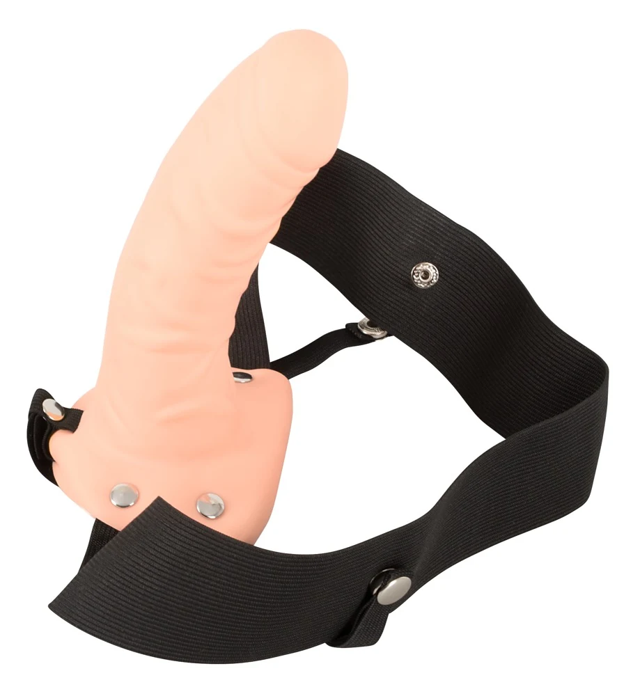 Holle dildo met verstelbaar harnas