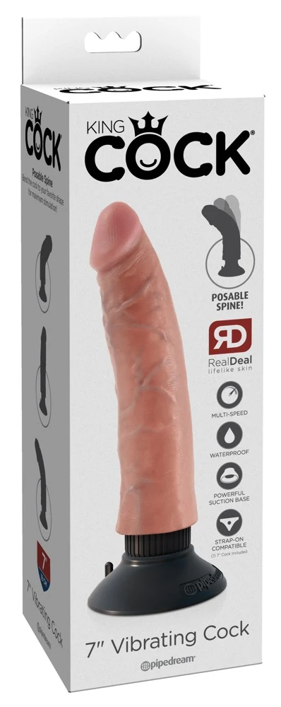 Buigzame vibrator met zuignap 21 cm