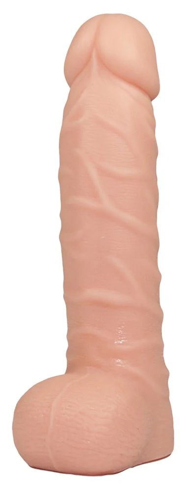 Natuurlijke dildo met testikels 17 cm