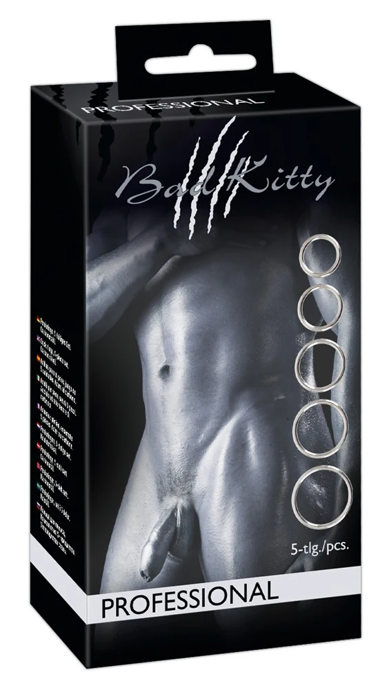Bad Kitty penis- en testikelringenset 5-delig