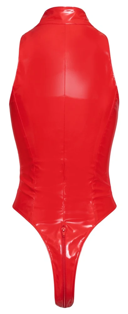 Rood lak bodypak met 2-wegrits