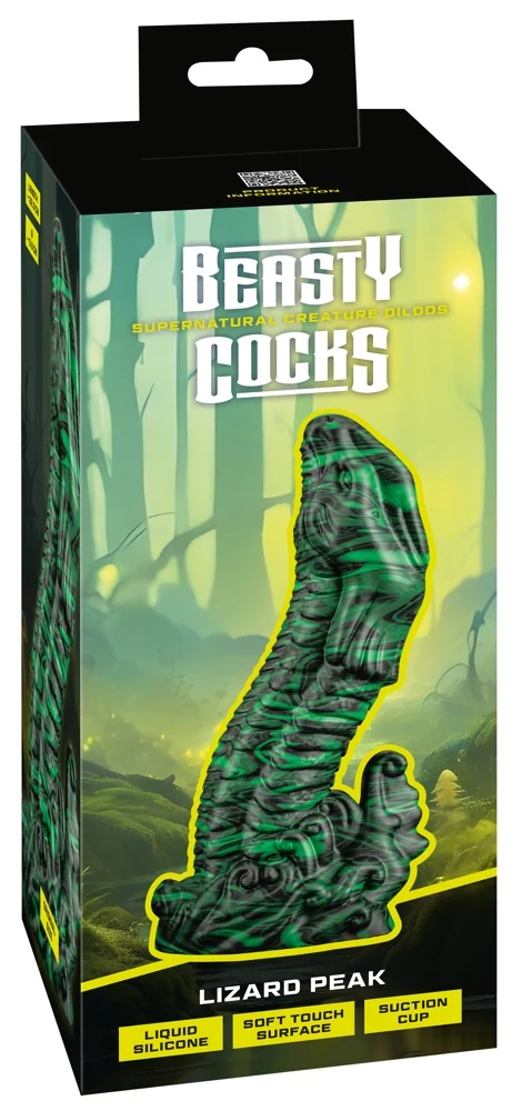Beasty Cocks Lizard Peak dildo met zuignap 22 cm