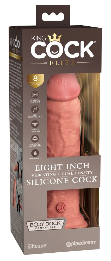 King Cock Elite Natural Vibrator 8 inch
