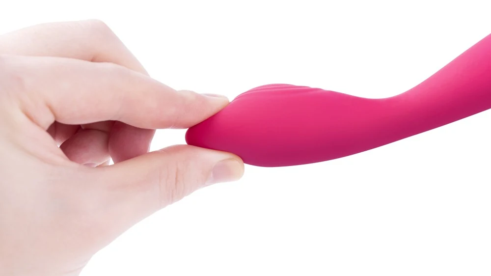 Ergonomische G-spot vibrator met clitorisstimulatie