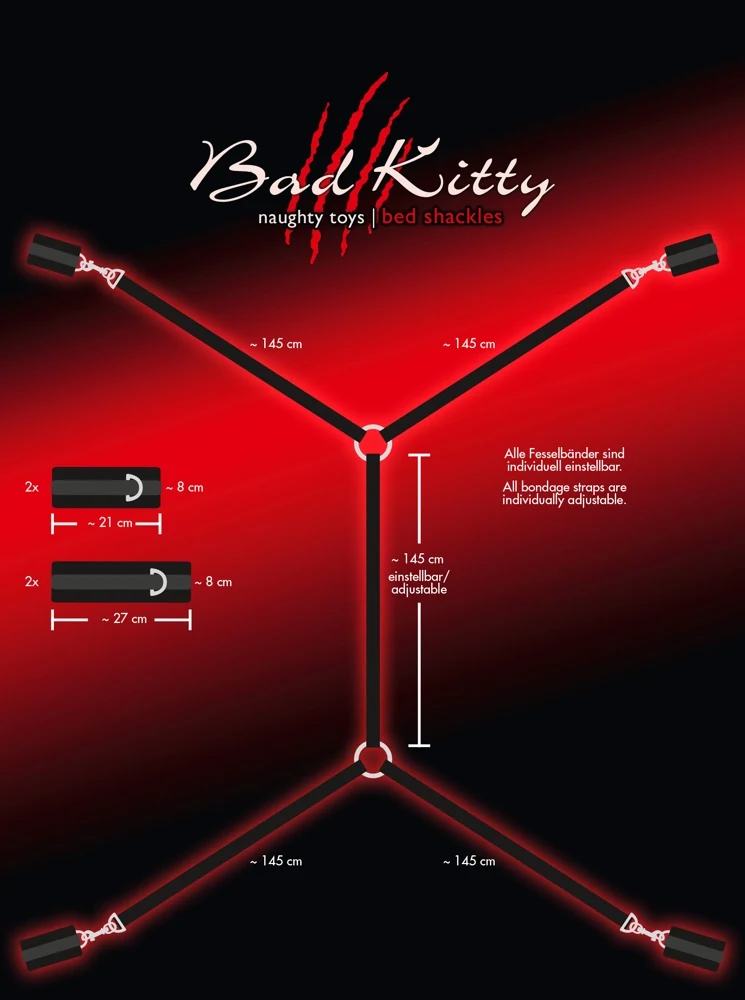 Bad Kitty Bed Shackles bondageset 5-delig