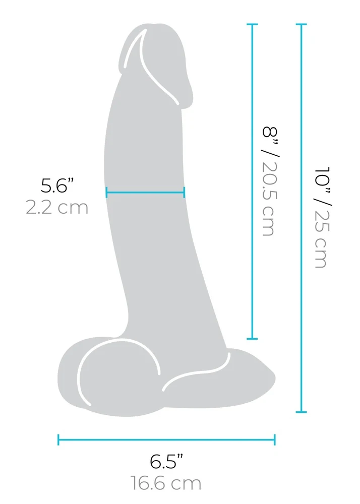 b-vibe 10 inch curvy dildo met zuigvoet