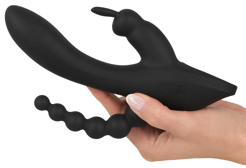 Rabbit vibrator met clitoris- en anusstimulator