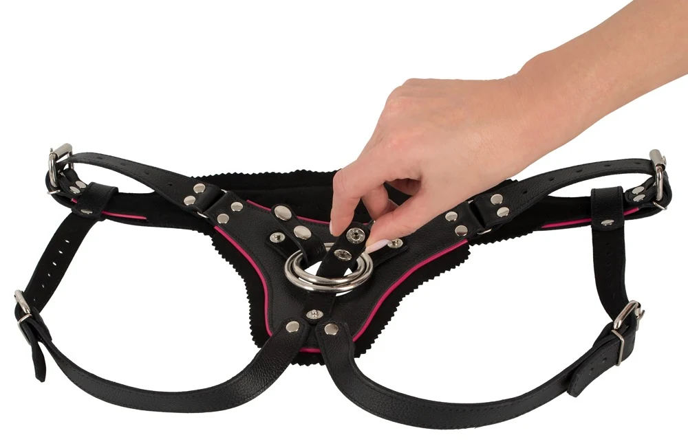 ZADO strap-on harnas van leer en suède